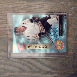 Brad Brown Autographed hockey card in protective cover. 472 of 2100